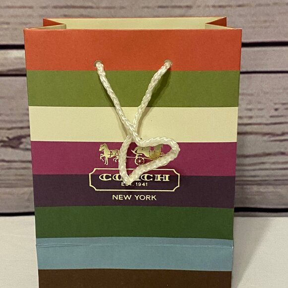 NEW Coach SIGNATURE "C" PAVE BAR Sparkle STUD EARRINGS Rose Gold-tone w/Gift Bag - Picture 8 of 13